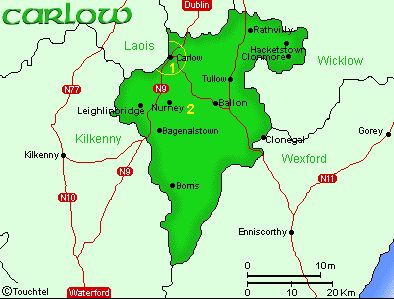 Map of Carlow